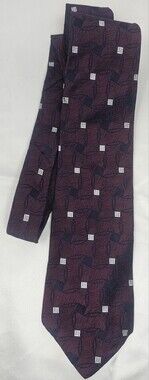 Gianfranco Ruffini Italy Silk Tie Geometric Pattern Classic Necktie Imported